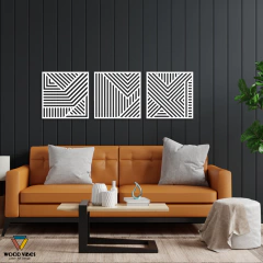 Trio de painéis Geométricos