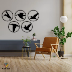 Quinteto de Painéis Voo dos Pássaros na internet