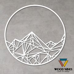 Painel Círculo de Montanhas - Loja de Painéis Decorativos | Wood Vibes Laser Art Design