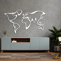 Painel Mapa Mundi Abstrato - comprar online