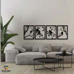 Imagem do Quarteto de painéis Pássaros