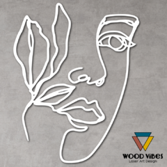 Painel Rosto Abstrato - Loja de Painéis Decorativos | Wood Vibes Laser Art Design