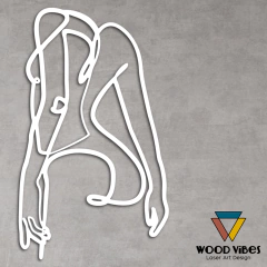 Painel Silhueta Feminina - Loja de Painéis Decorativos | Wood Vibes Laser Art Design