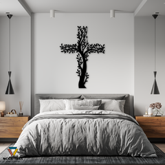 Painel Crucifixo Árvore - Loja de Painéis Decorativos | Wood Vibes Laser Art Design