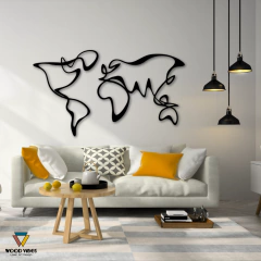 Painel Mapa Mundi Abstrato - comprar online