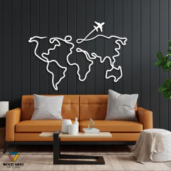 Painel Mapa Mundi Avião na internet