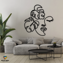 Painel Rosto Folhagens