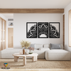Trio de painéis Meia Mandala Orion