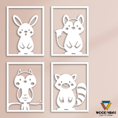 Quarteto de quadrinhos Bichinhos