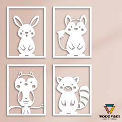 Quarteto de quadrinhos Bichinhos