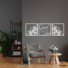 Trio de Painéis Good Vibes Mandala - comprar online