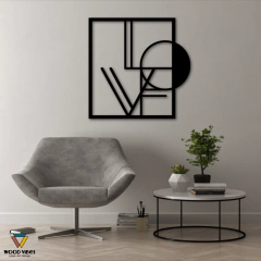 Quadro Love Abstrato - Loja de Painéis Decorativos | Wood Vibes Laser Art Design