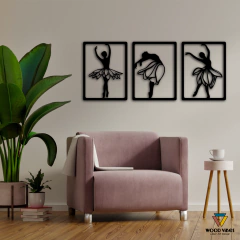 Trio de painéis Bailarina na internet