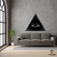 Painel Olho que tudo vê - Loja de Painéis Decorativos | Wood Vibes Laser Art Design