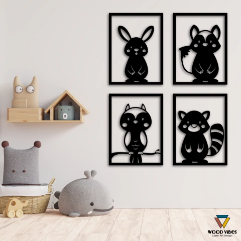 Quarteto de quadrinhos Bichinhos