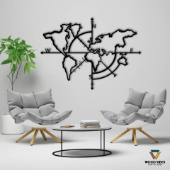 Painel Mapa Mundi Rosa dos Ventos na internet