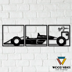 Trio de painéis Carro Ayrton Senna na internet