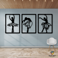 Trio de painéis Bailarina