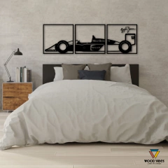 Trio de painéis Carro Ayrton Senna - comprar online