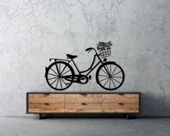 Bicicleta com cesto em MDF