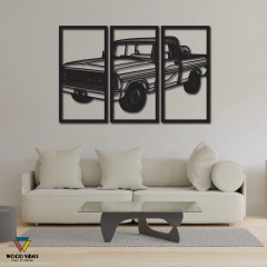 Trio de painéis Caminhonete F 1000 - Loja de Painéis Decorativos | Wood Vibes Laser Art Design