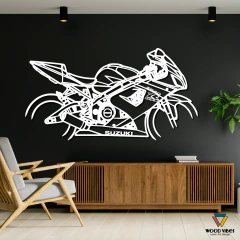 Painel Moto Suzuki GSX-R SRAD - Loja de Painéis Decorativos | Wood Vibes Laser Art Design