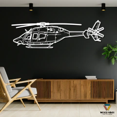 Painel Aeronave Helicóptero - Loja de Painéis Decorativos | Wood Vibes Laser Art Design