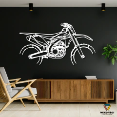 Painel Moto YZ 4 tempos Motocross - Loja de Painéis Decorativos | Wood Vibes Laser Art Design