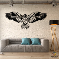 Painel Águia Geométrica - Loja de Painéis Decorativos | Wood Vibes Laser Art Design