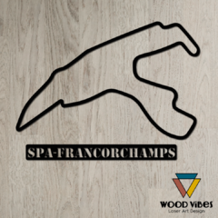 Painel Autódromo SPA - Francorchamps - Loja de Painéis Decorativos | Wood Vibes Laser Art Design