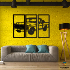 Trio de painéis Caminhonete F 100 - Loja de Painéis Decorativos | Wood Vibes Laser Art Design