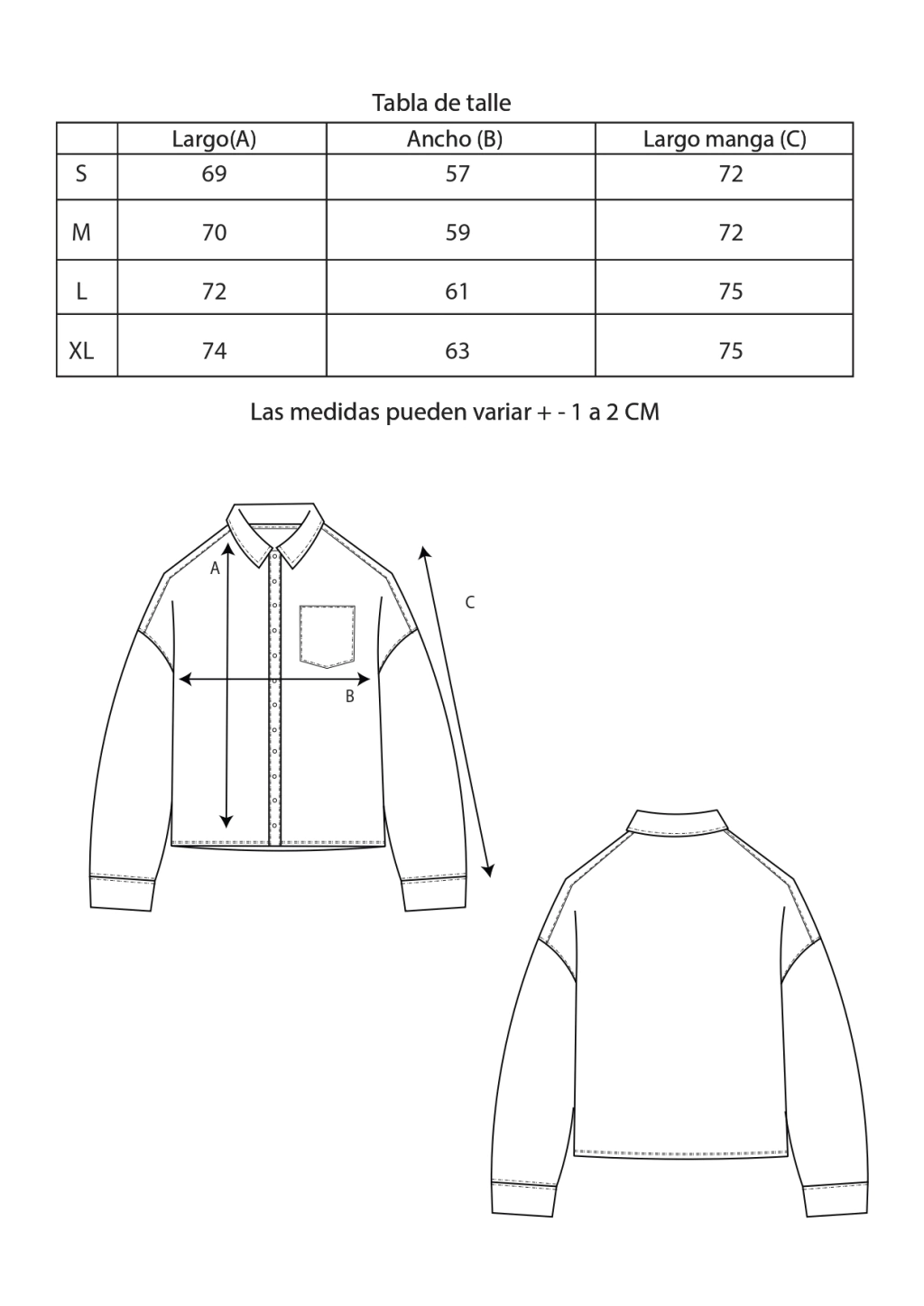 Tabla de talles