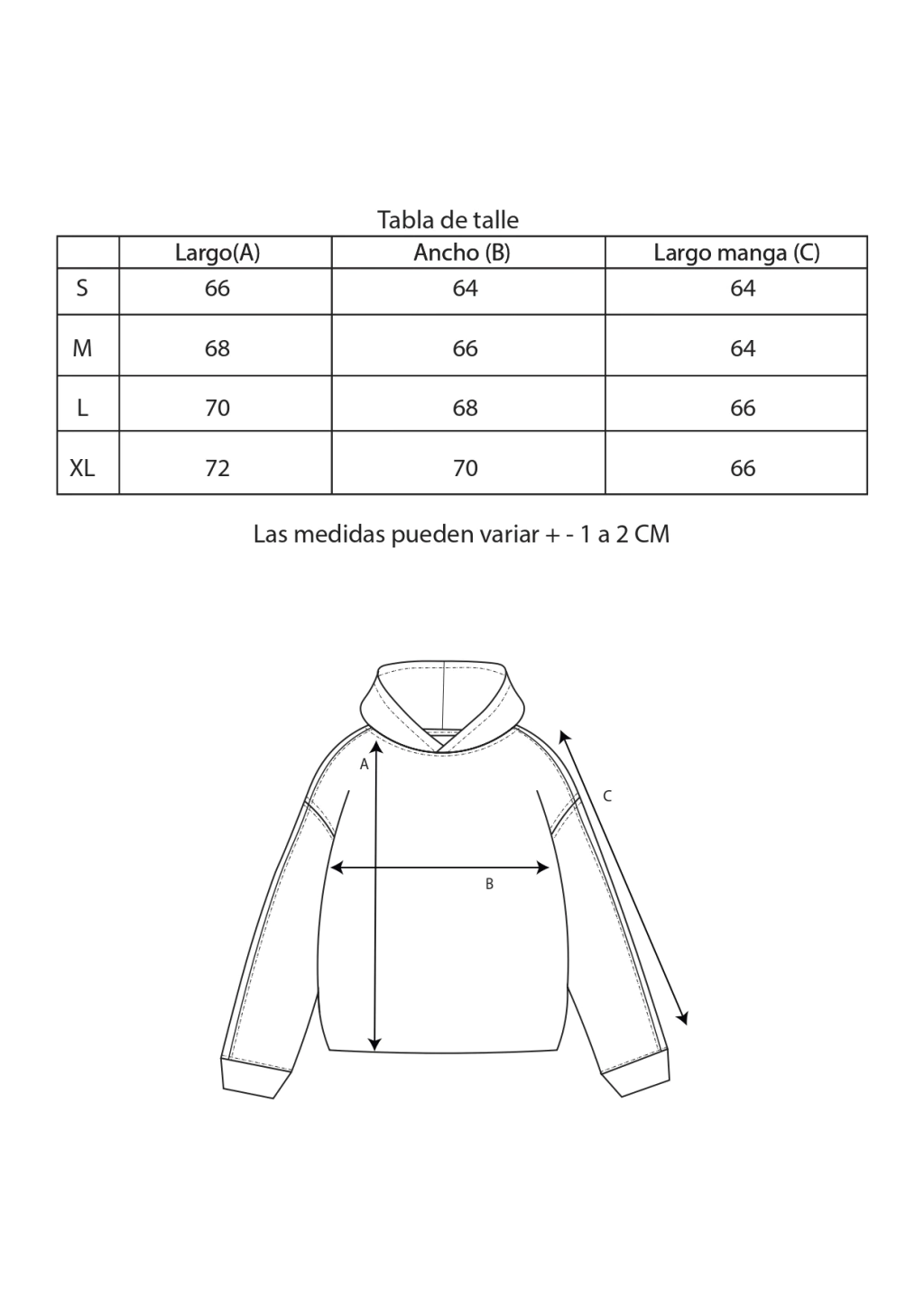 Tabla de talles