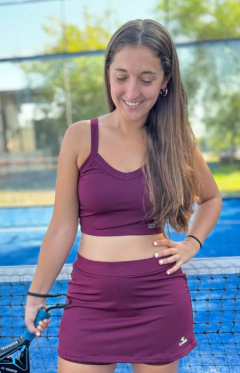 FALDA PANTALÓN LYCRA BORDO
