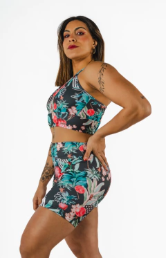 CALZA BIKER PIQUE TROPICAL