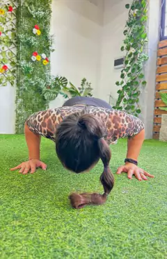 TOP MANGAS 3/4 TUL LEOPARDO MARRON - comprar online