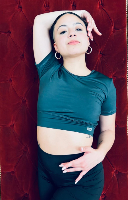 TOP MANGA CORTA DARK VERDE