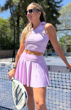 FALDA PANTALÓN PLATO MAGENTA - comprar online