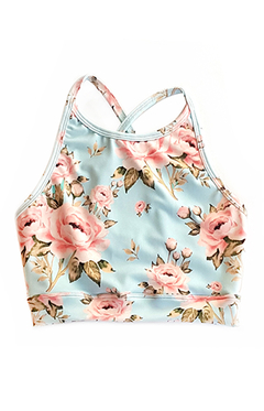 TOP FREE FLORES ROSADAS