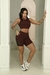 Conjunto Bermuda e Top Tule Blackout Poliamida