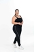 Legging com Viés e Cós Repuxado Plus Size
