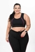 Legging com Viés e Cós Repuxado Plus Size