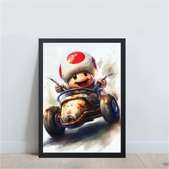 KIT 6 QUADROS SUPER MARIO AQUARELA na internet