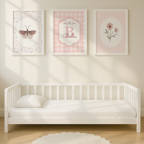 KIT 3 QUADROS FLORAL RETRÔ - comprar online