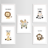 KIT 5 QUADROS SAFARI CANDY