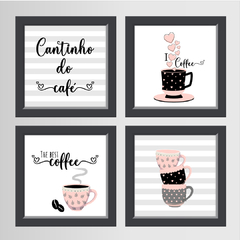 KIT 4 QUADROS CANTINHO DO CAFÉ - comprar online