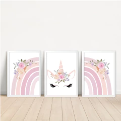 KIT 3 QUADROS UNICÓRNIO ARCO na internet