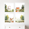 KIT 4 QUADROS ANIMAIS DO BOSQUE - comprar online