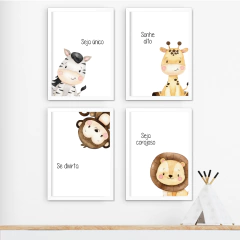 KIT 4 QUADROS SAFARI BABY na internet