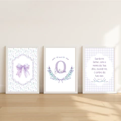 KIT 3 QUADROS LAVANDA na internet